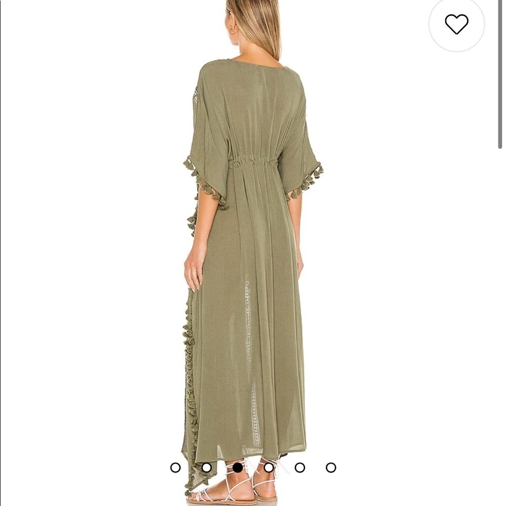 Michael Stars Farrah Caftan Cover Up Olive One Size. Revolve Resortwear - Picture 3 of 4